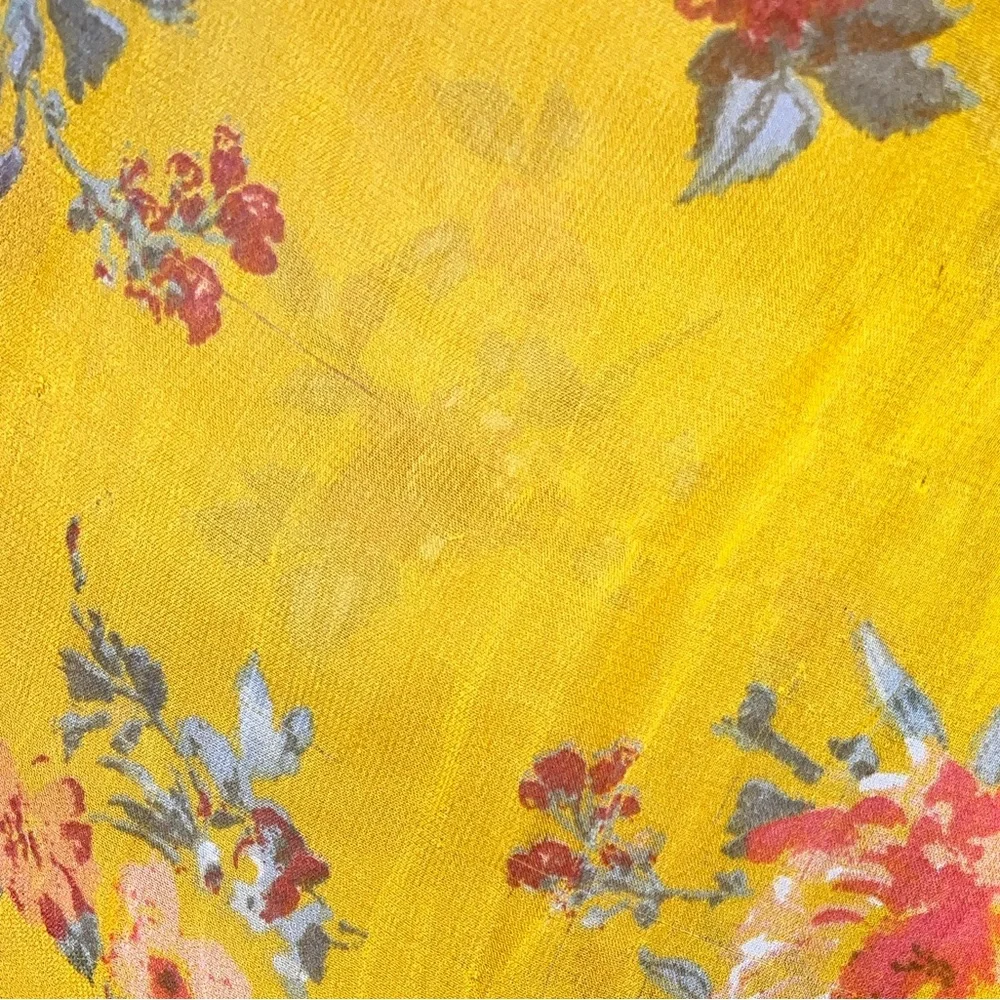 Free people - Georgia Yellow floral jumpsuit size XS( flaw)